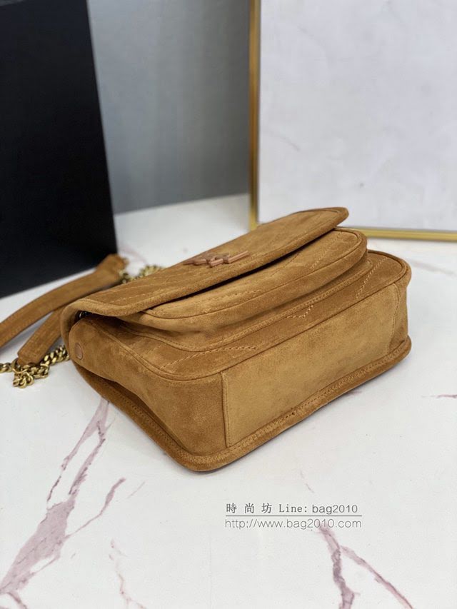 YSL爆款女士包包 聖羅蘭經典款MONOGRAM翻蓋麂皮手袋 YSL肩背斜挎包 533037  jjh1070
